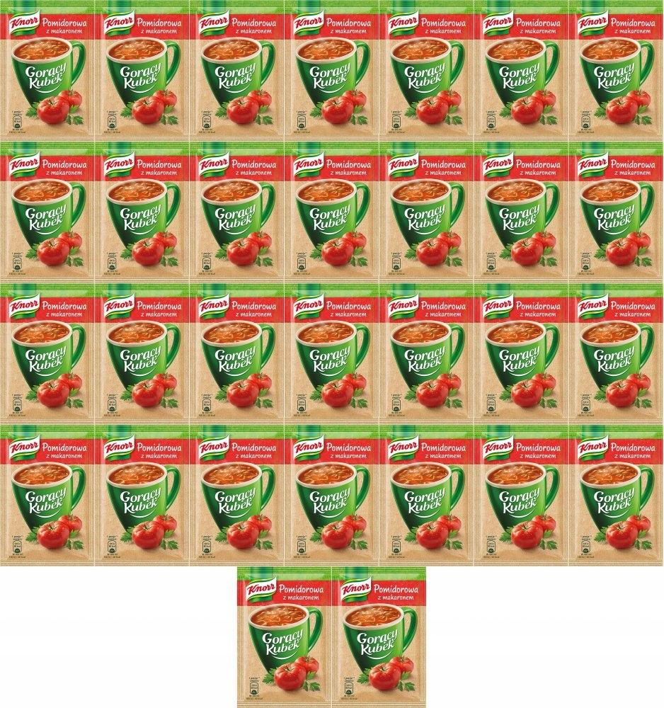 Gorącu kubek Knorr pomidorowa z makaronem 19 g x128