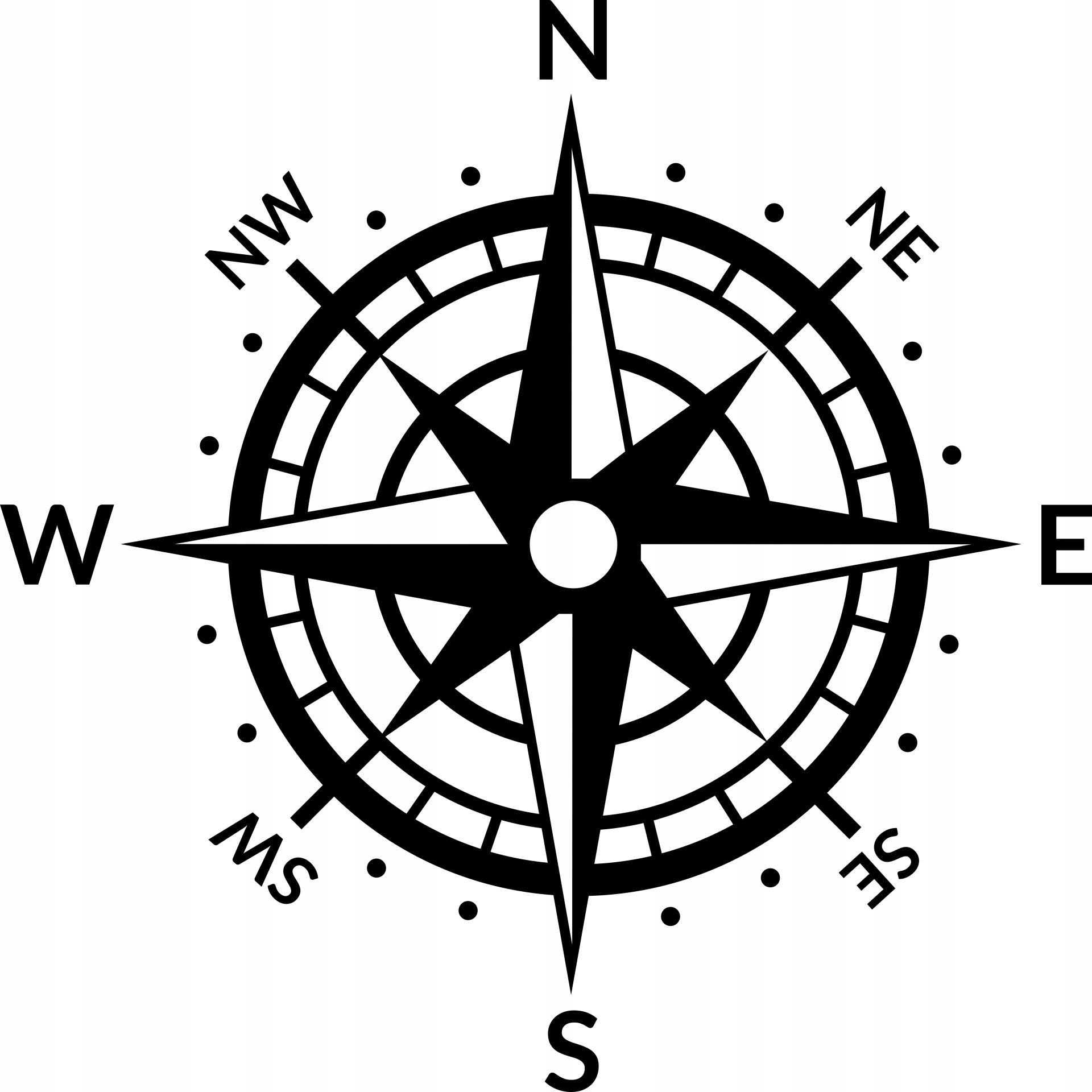 naklejka NA ŚCIANĘ kompas RÓŻA WIATRÓW 60 cm
