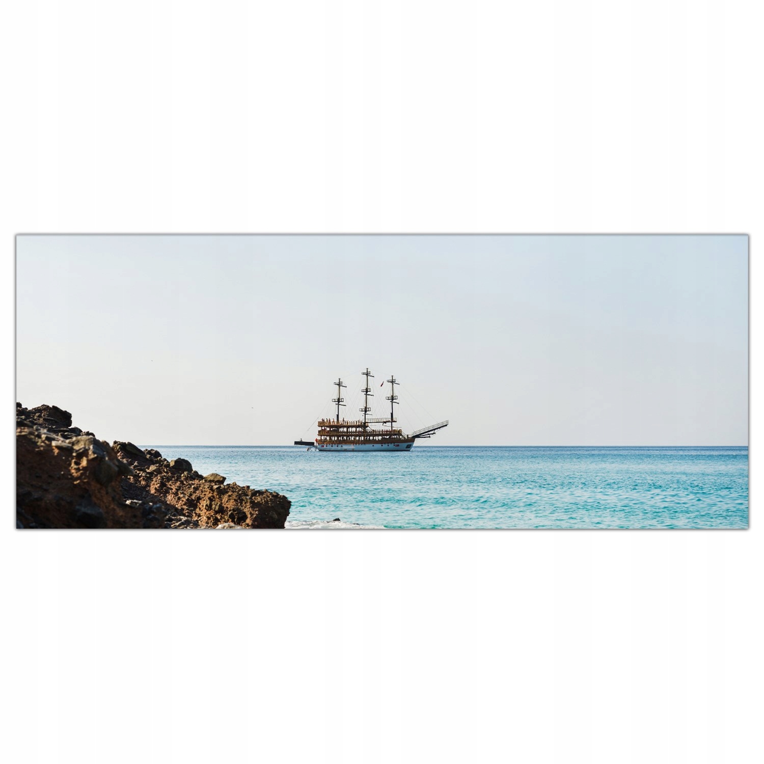 

Obraz na szkle Foto Statek Piracki Wybrzeże 125x50