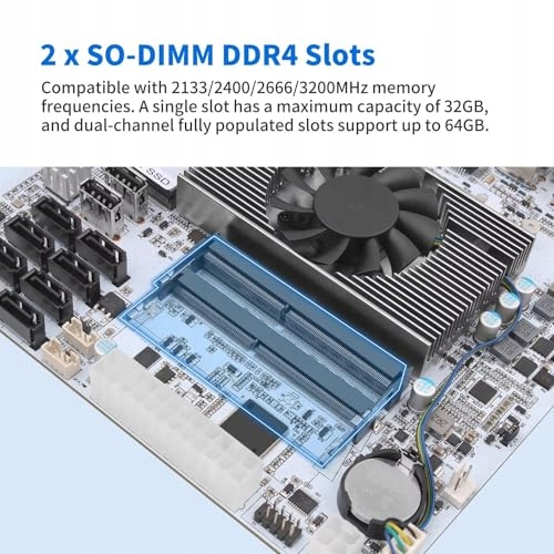 ROUAFWIT Płyta Główna NAS ITX 8 Zatok i5 8265U 2x 2.5GbE LAN 2x DDR4 — miniatura 3