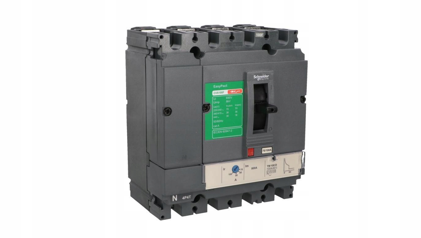 Wyłącznik mocy 100A 4P 36kA EasyPact Compact Cvs CVS100 TM100D LV510357