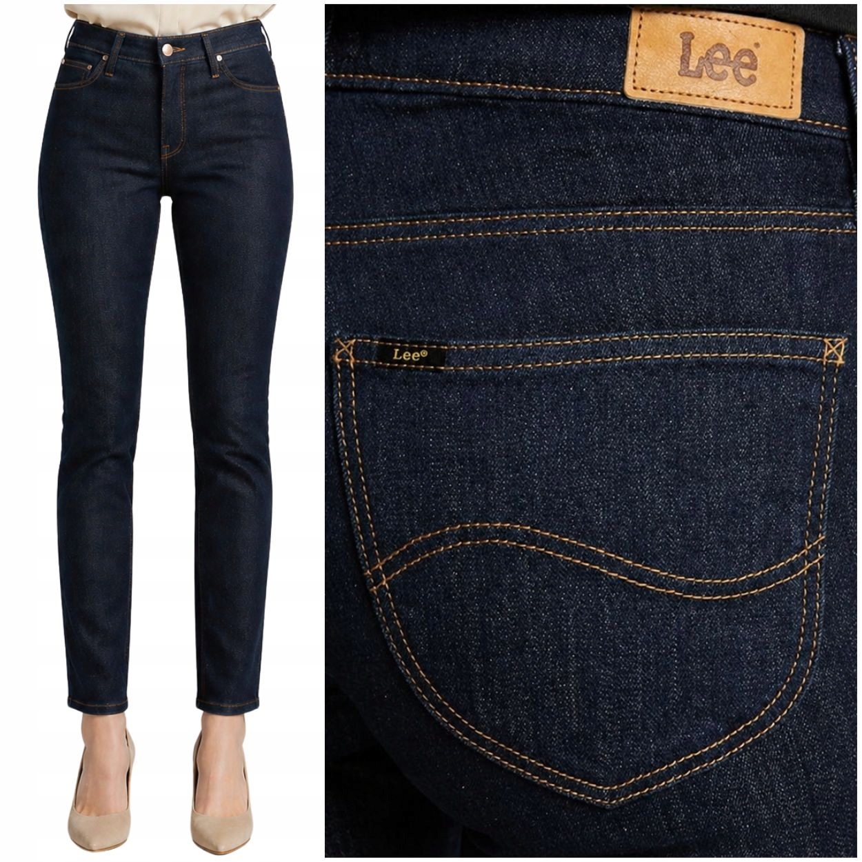 Lee Elly slim One Wash dámské přiléhavé jednoduché džínové kalhoty W27 L33