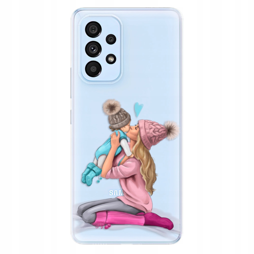 Etui silikonowe Kissing Mom Blond and Boy do Samsung Galaxy A53 5G