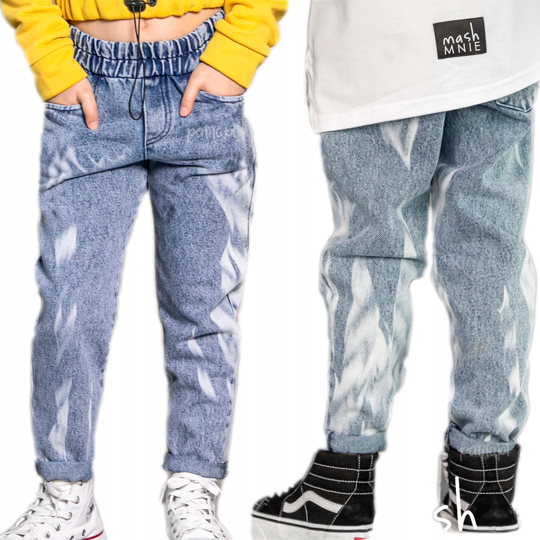 

mashMNIE Spodnie Boyfriend Blue unisex 128 134