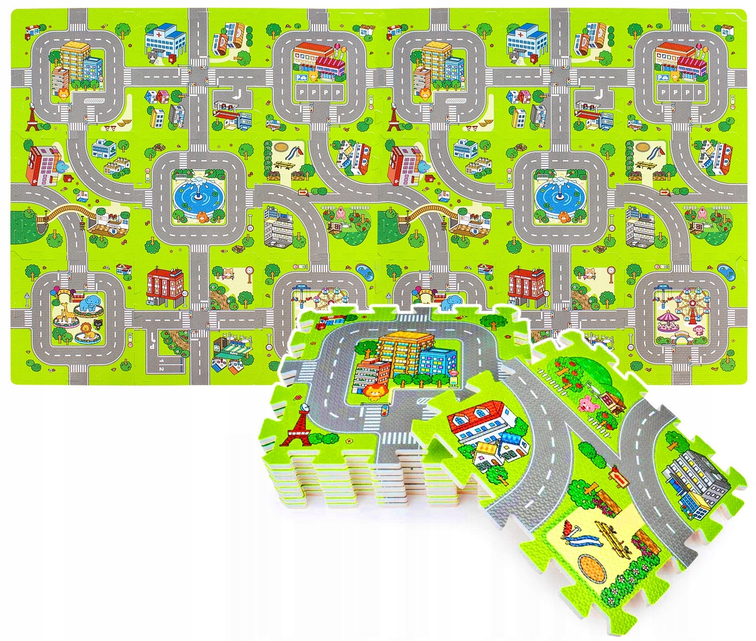 

Puzzle Piankowe Mata Miasto Ulice Drogi 18EL Duże