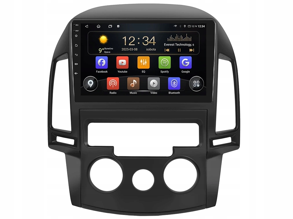 Isudar 2DIN autorádio T72-IEV56 Android, Hyundai i30 s manuálnou klimatizáciou