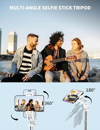SELFIE STICK 180CM Z Pilotem Bezprzewodowym Do iPhone Samsung Huawei — miniatura 4