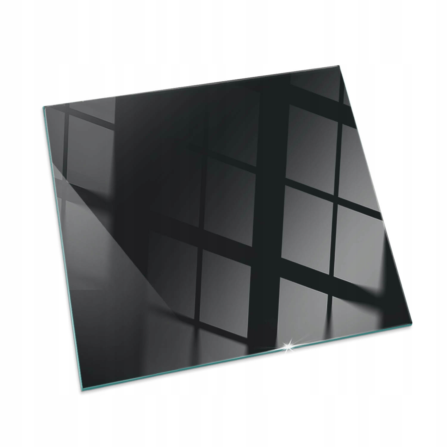 Kryt Sklo Tvrzený Pod Kamna Barva Černá Čtvercová 60x60 cm