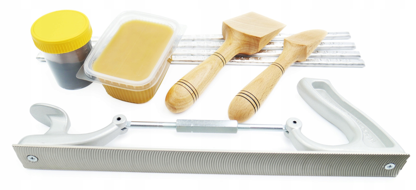 Sada na Cínování Cín Pasta Špachtle Vosk Hebel Kotouč Půlkulatý dok