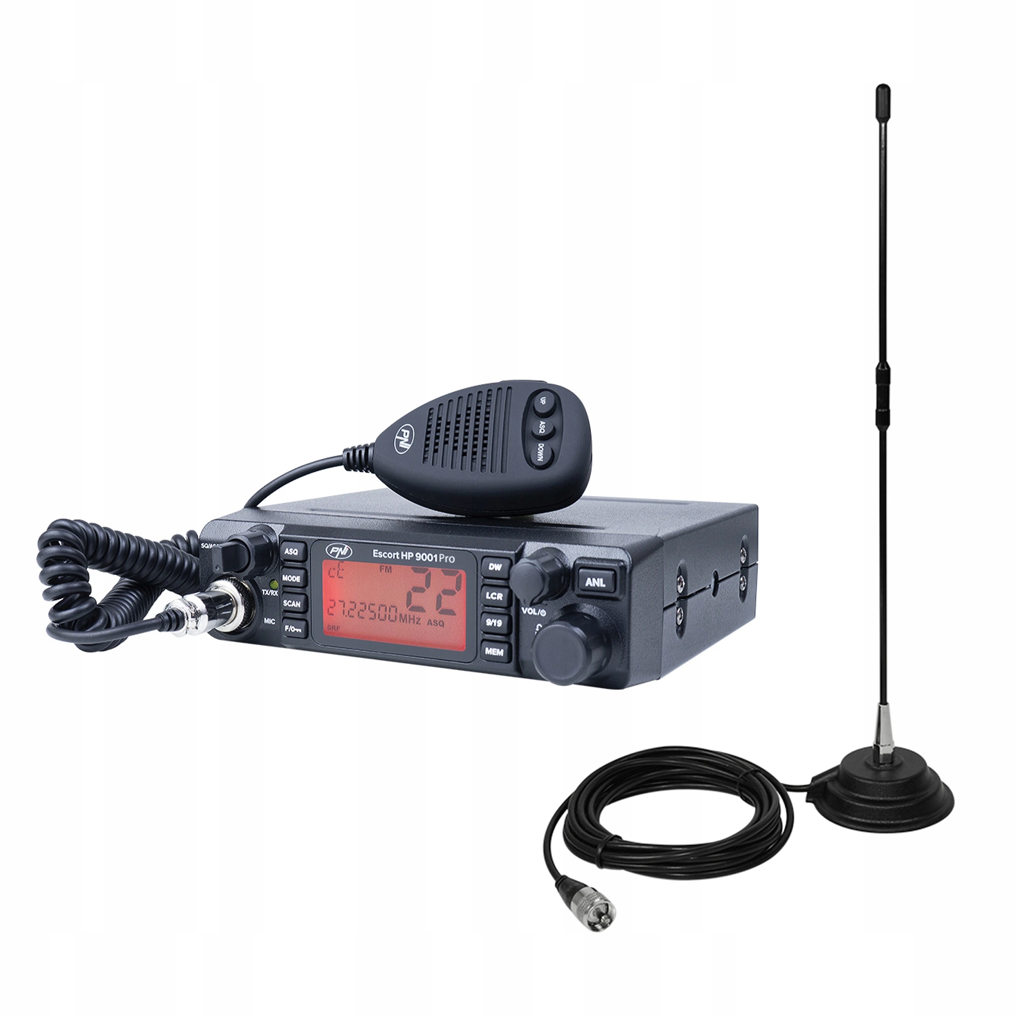 Balenie Cb Pni Escort Rádiostanica As 900 Hp Asq nastaviteľná, Am-fm, 12V