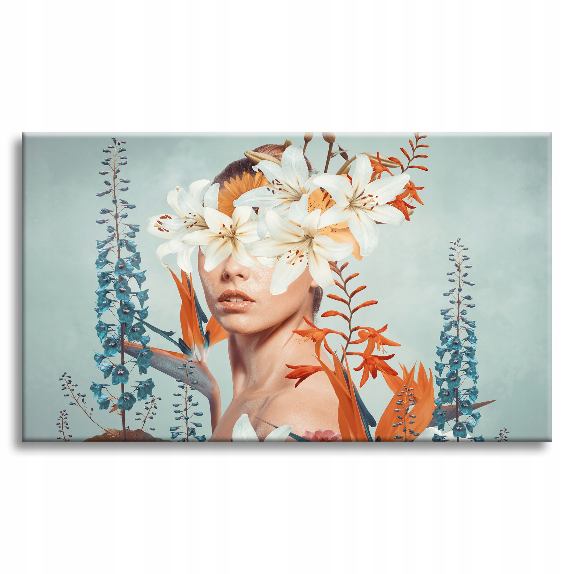 Obraz na plátně Dívka Krása Květiny Příroda 100x80 cm