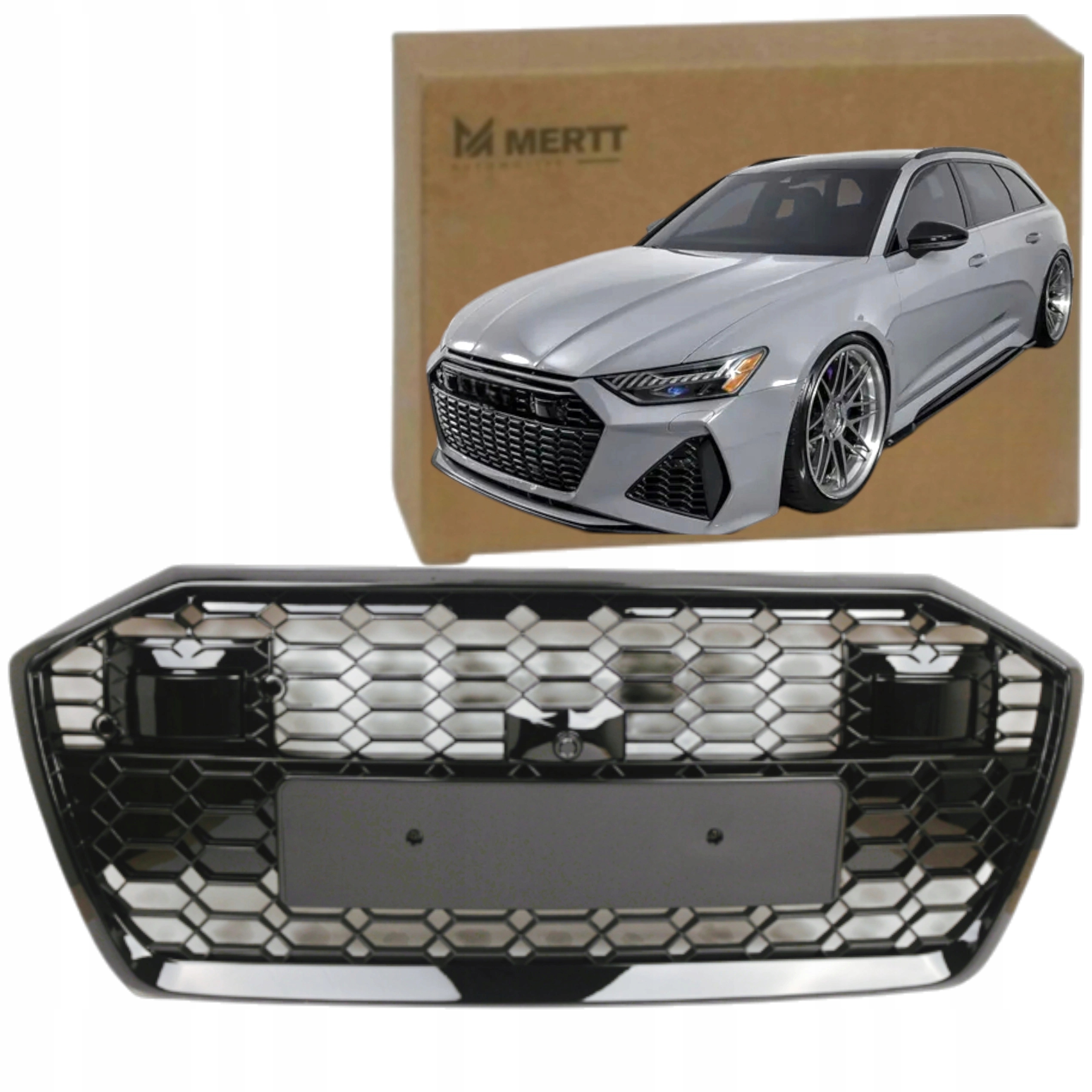 Maketa Mřížky Chladiče Nárazníku Audi A6 C8 2019-2022 Rs Vzhled Černá