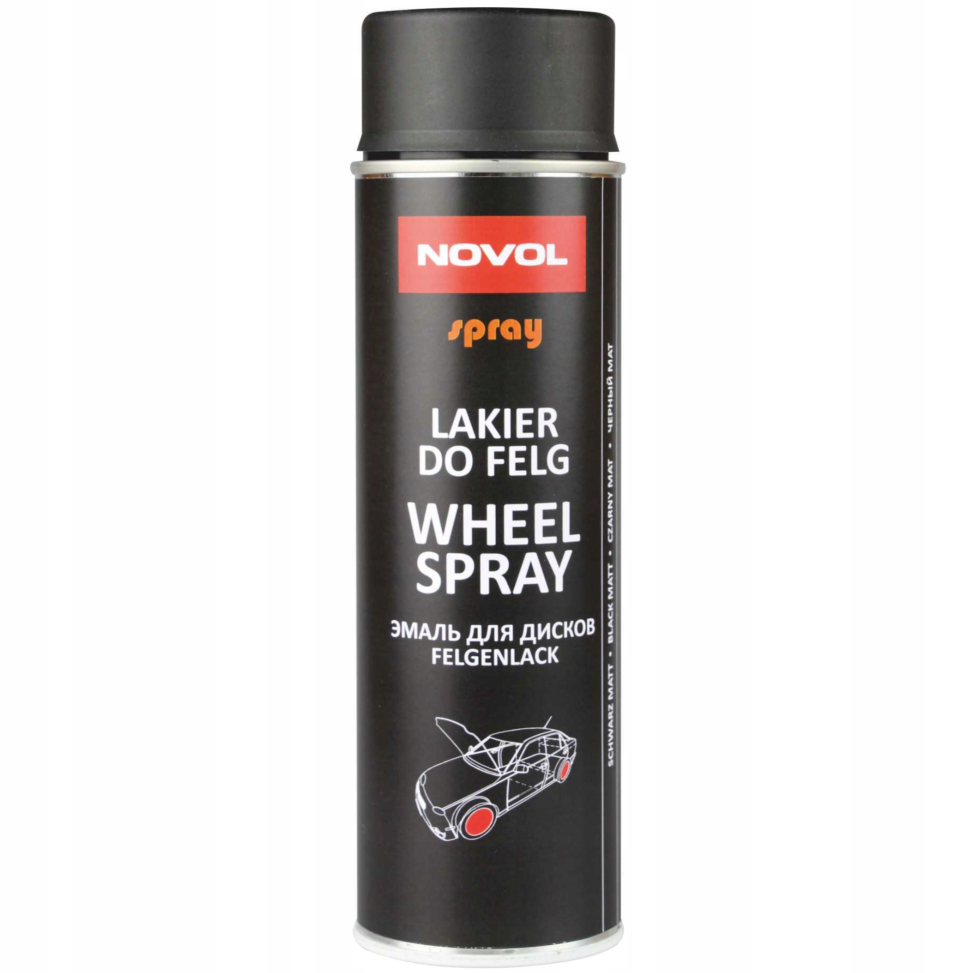 

Novol Wheel Spray Lakier do Felg Kołpak Czarny Mat