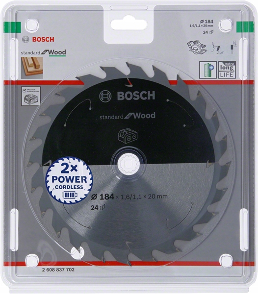Bosch Pila Standard Wood Accu 184x20x24z