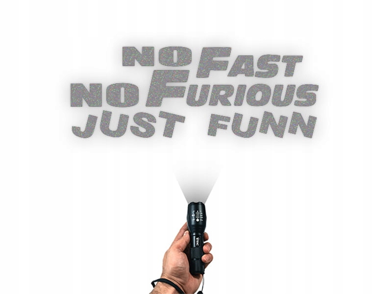 NO FAST NO FURIOUS JUST FUNN - Naklejka na samochód na auto ODBLASKOWA Producent Inny