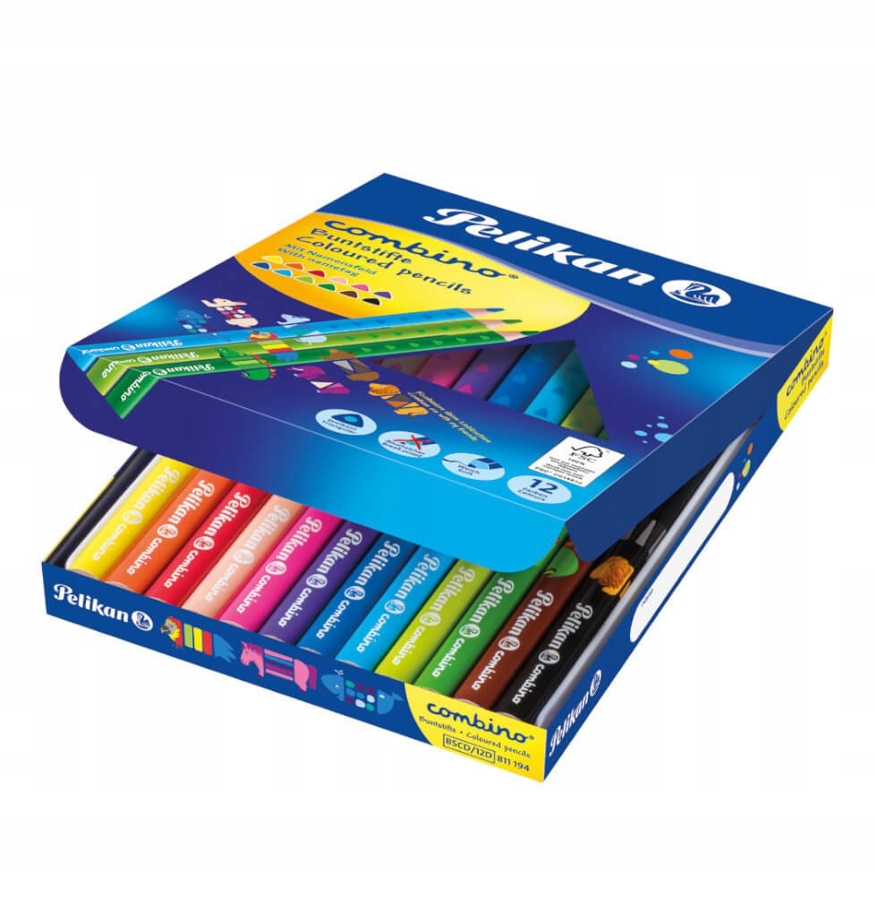 Kredki ołówkowe trójkątne Combino 12szt PELIKAN Marka Pelikan