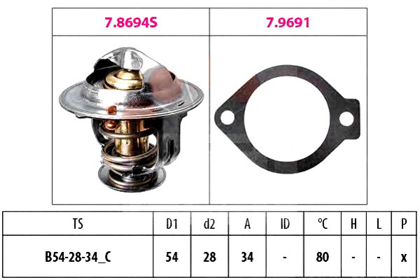FACET TERMOSTAT CHEVROLET CAPTIVA 2.0 D 4WD (C100. Producent części Facet