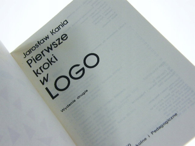 PIERWSZE KROKI W LOGO JAROSŁAW KANIA ISBN 8603529179978
