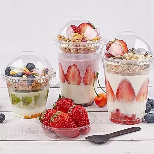 KUBKI Z WIECZKIEM bez otworu DO DESERÓW OWOCÓW GRANITY OWSIANKI 300ML 50SZT Marka Montip