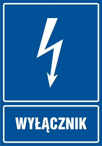 

Wyłącznik znak elektryczny Folia 5,2x7,4