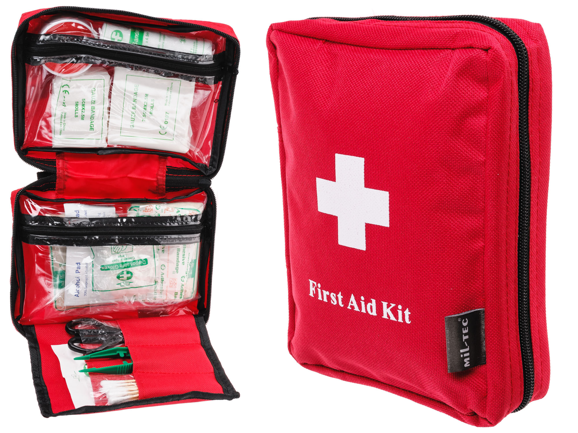 APTECZKA Pierwszej Pomocy Turystyczna Mil-Tec First Aid Kit DUŻA Czerwona