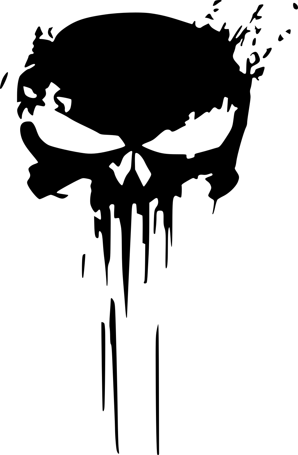 

Naklejka na samochód auto, Punisher Zacieki 15cm