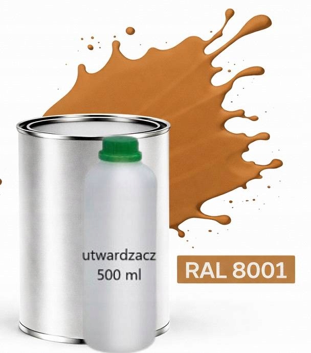 Ral 8001 Polyuretan Akryl 2:1 1L Pololesklý Lak Tužidlo Normal 0,5L