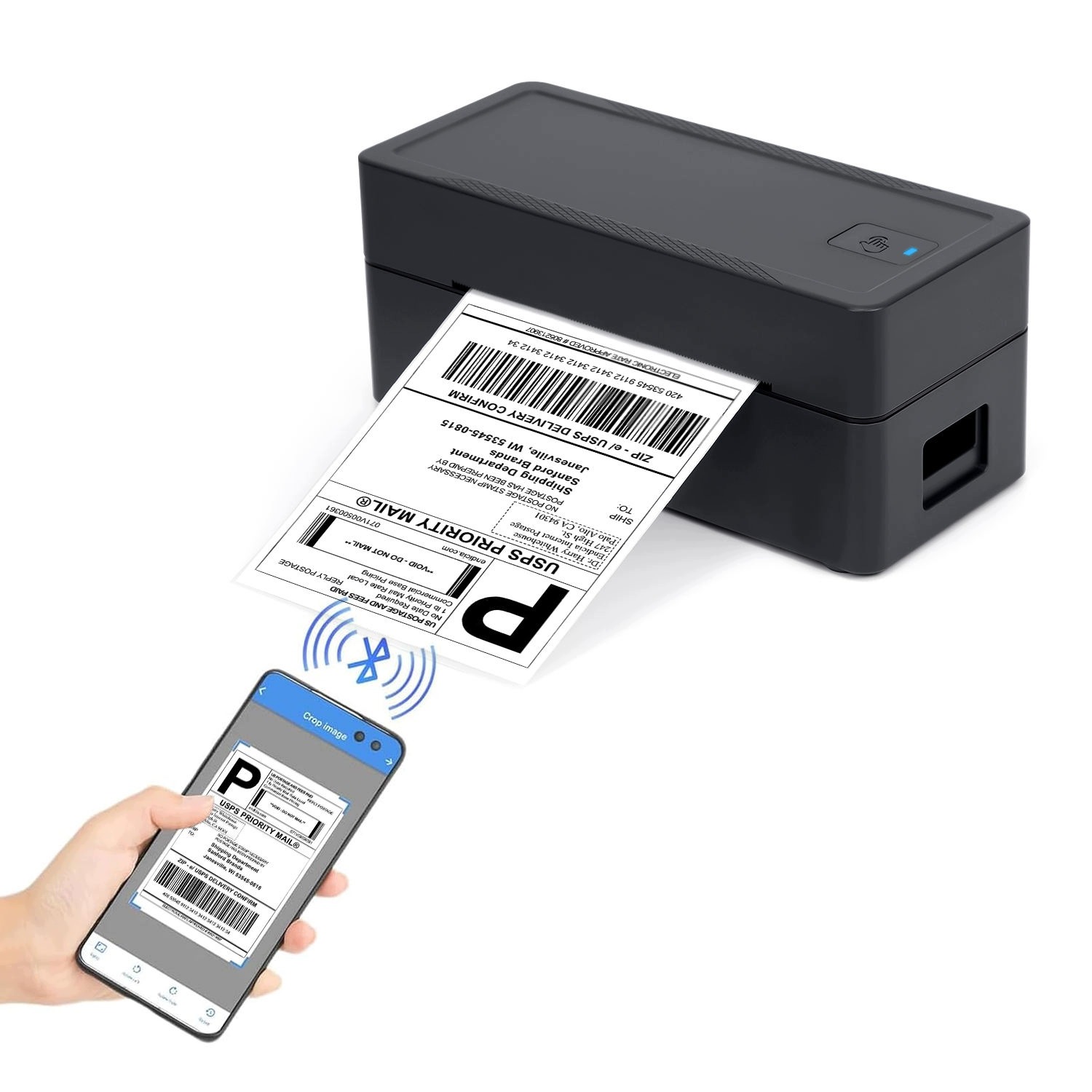 Termalní Tiskárna Štítků Usb Bez Inkoustu 203DPI 160MM/S Štítky 30-110MM