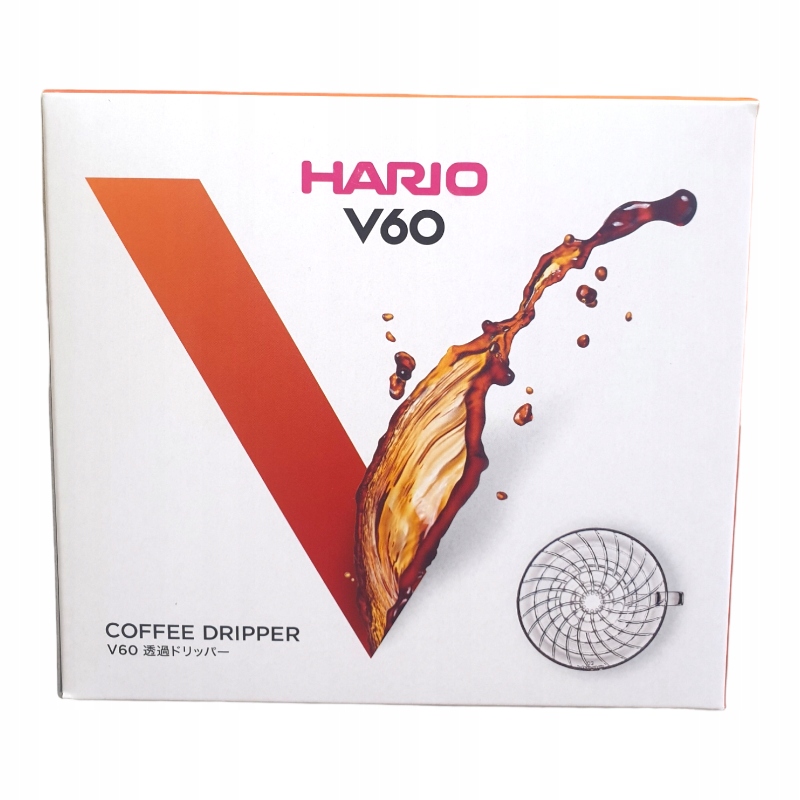 HARIO DRIP PLASTIKOWY CLEAR V60-03 + FILTRY PAPIEROWE BIAŁE 100szt Model V60-03 Clear