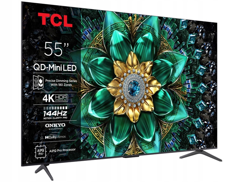 Telewizor TCL 55C69K 55" QD-Mini LED 4K 144 Hz Google TV Dolby Atmos Format HD 4K UHD