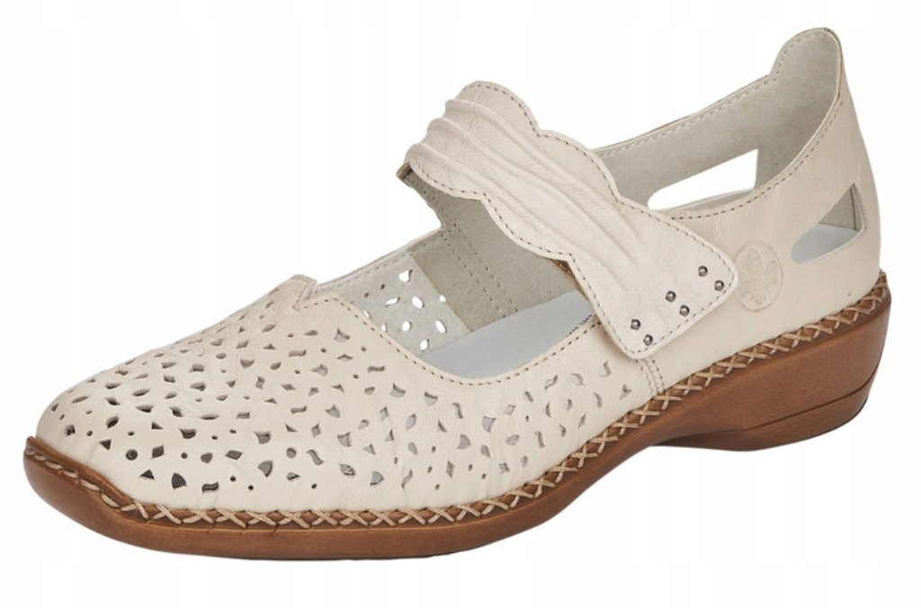 Rieker 41399-60 vel.37 béžové polobotky jarní sandály