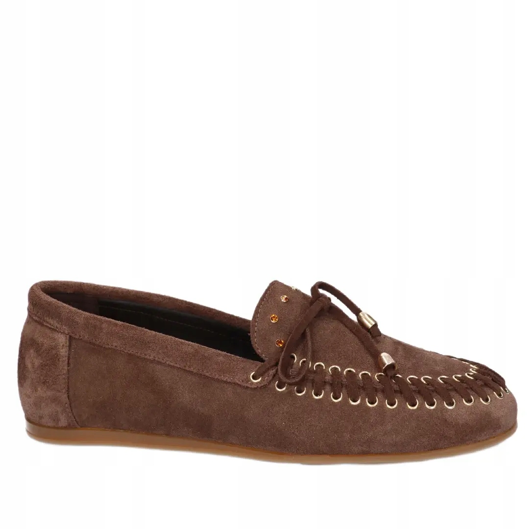 Dámské mokasíny Karino 5941/015-P hnědý velur 36, Bronz