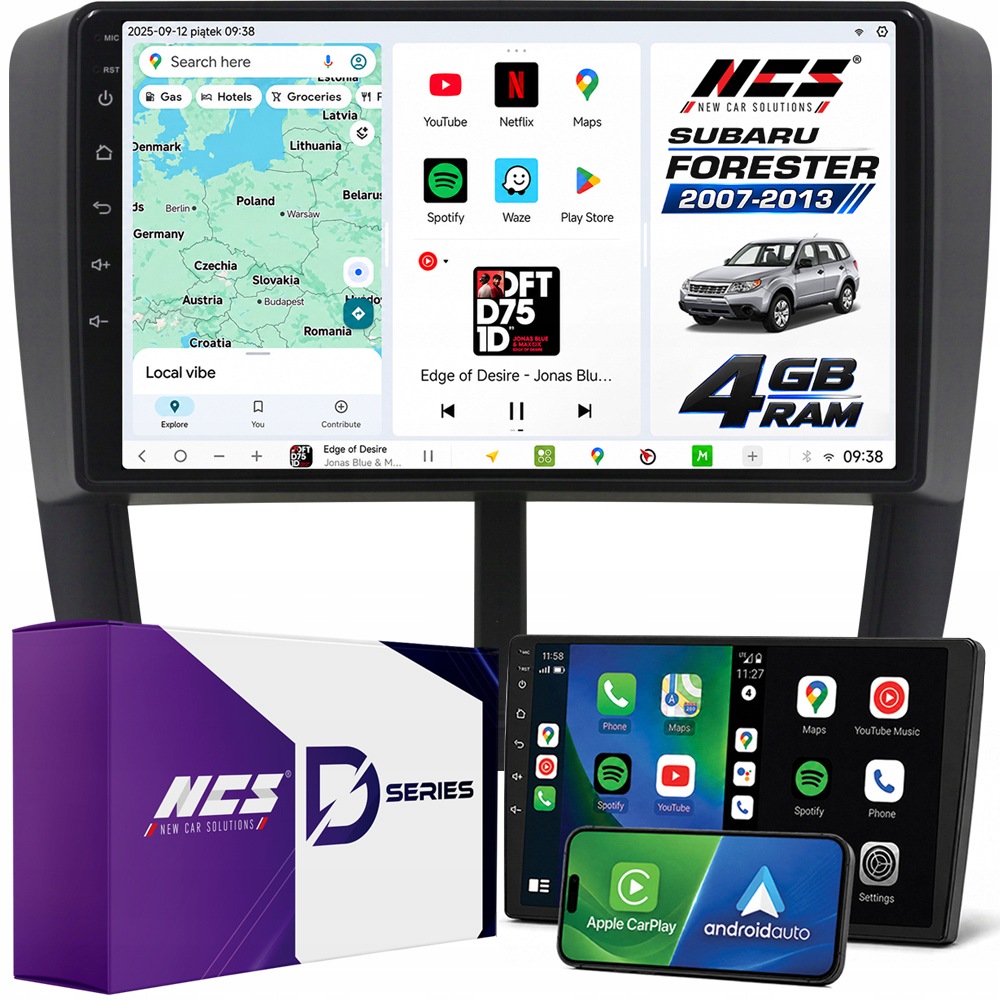 Autorádio Ncs D9 Subaru Forester 2007-2013 Android 4GB Lte