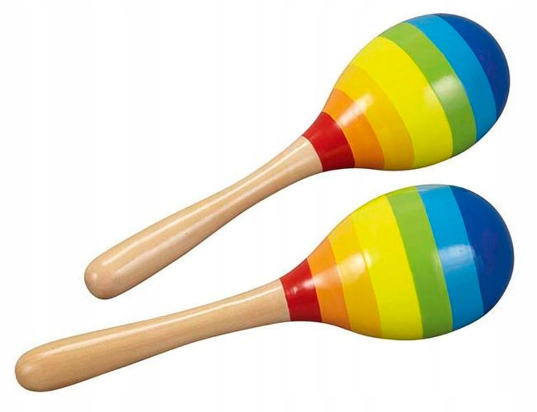 

Marakas Tęczowy 2 szt. Instrument drewniany Goki