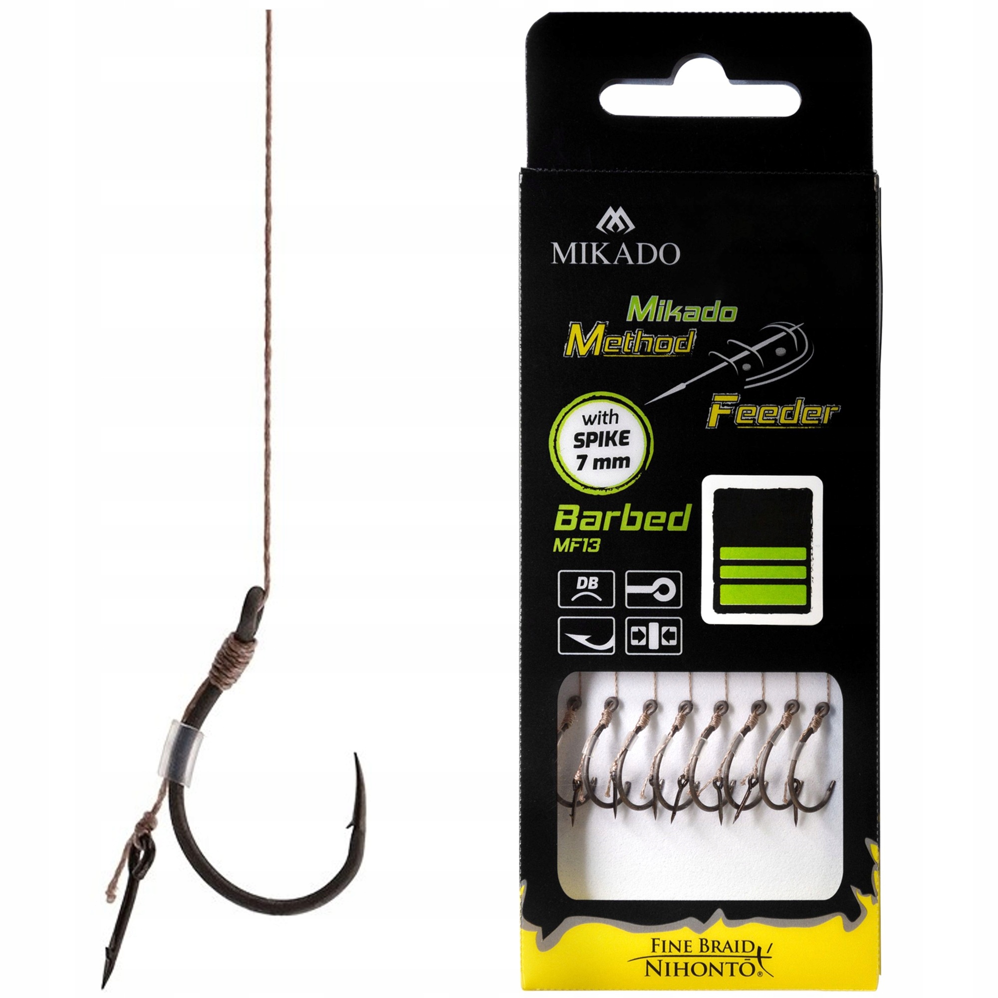 HACZYKI Method feedere z zadziorem Z IGŁĄ Nr 8 - przypon plecionka 8szt