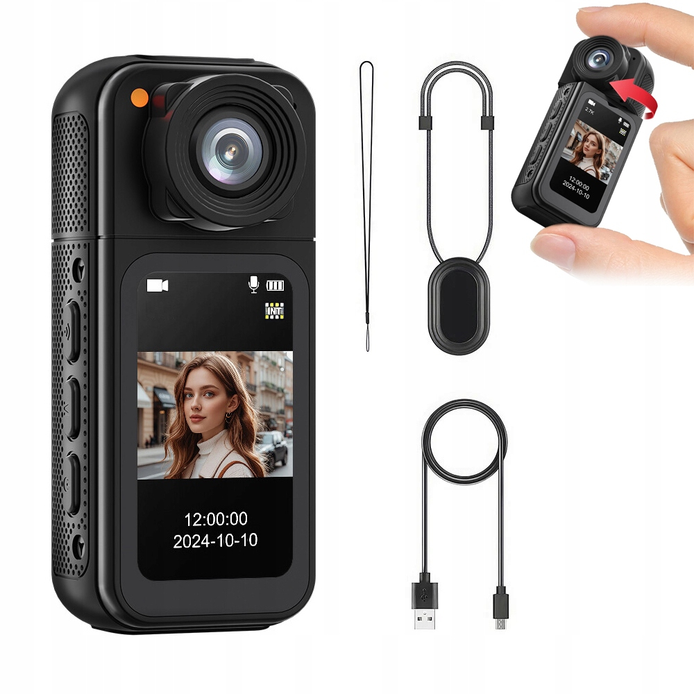 Přenosná Videokamera Pro Nošení, Hd Mini Kamera Na Tělo, Záznamník