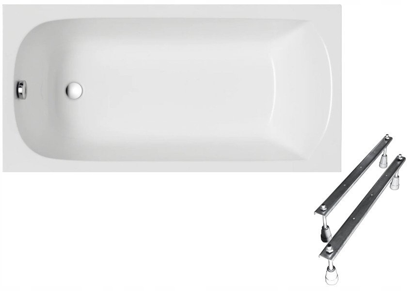 Obdélníková vana Polimat Classic Slim 150x70 bonus nohy