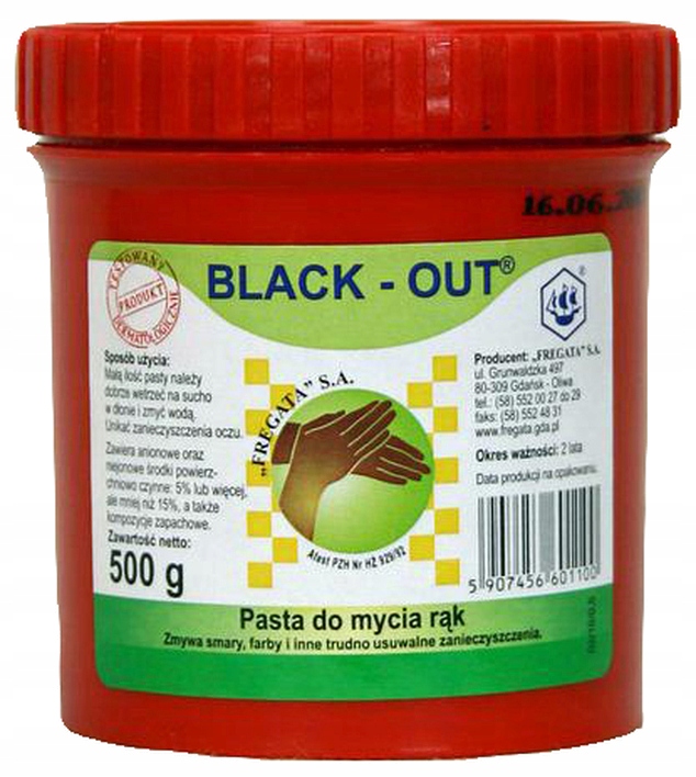 

Pasta Bhp Do Mycia Rąk Black Out 500g