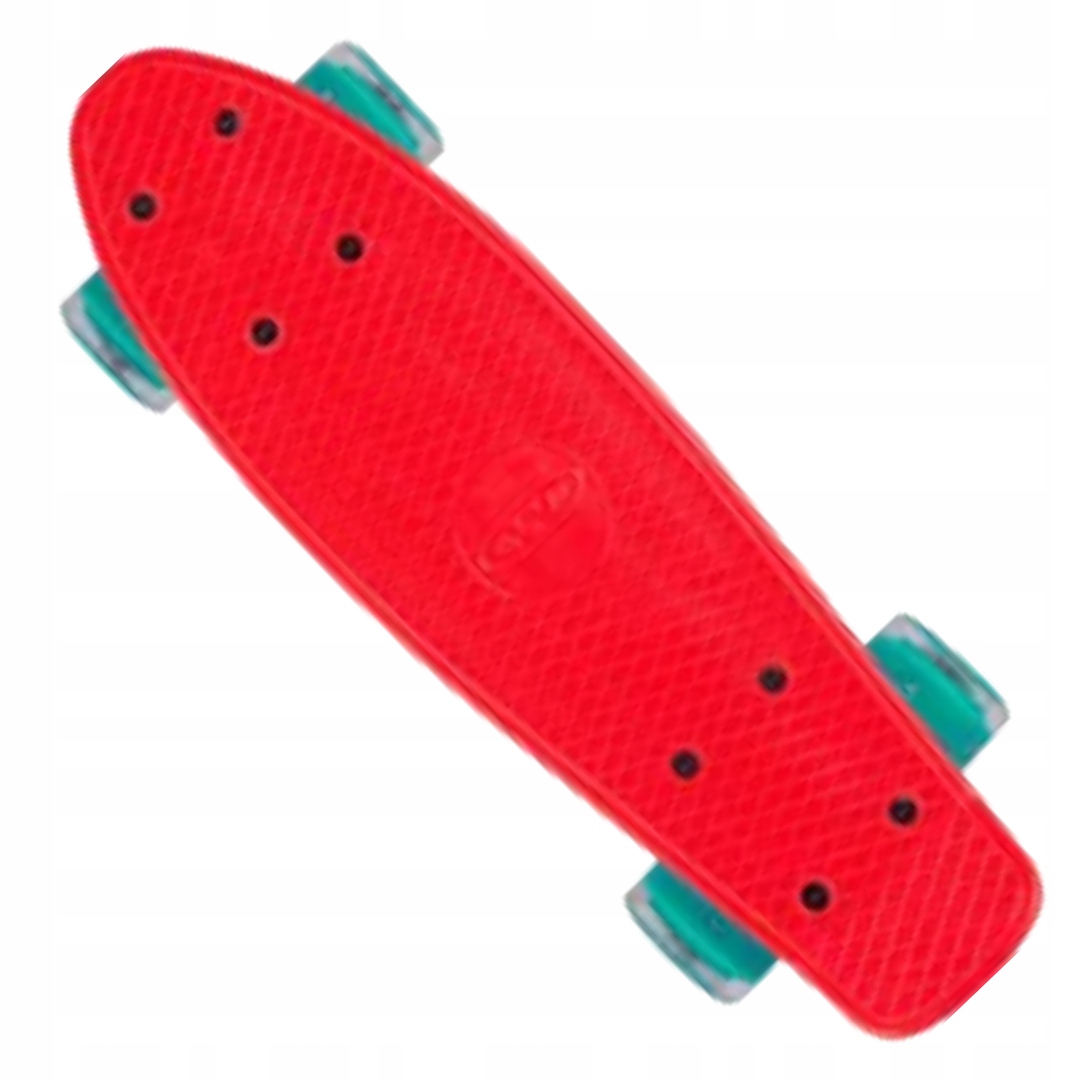 Czerwona Deskorolka Fiszka Dla Dzieci Niebieskie Kółka 15x56x10