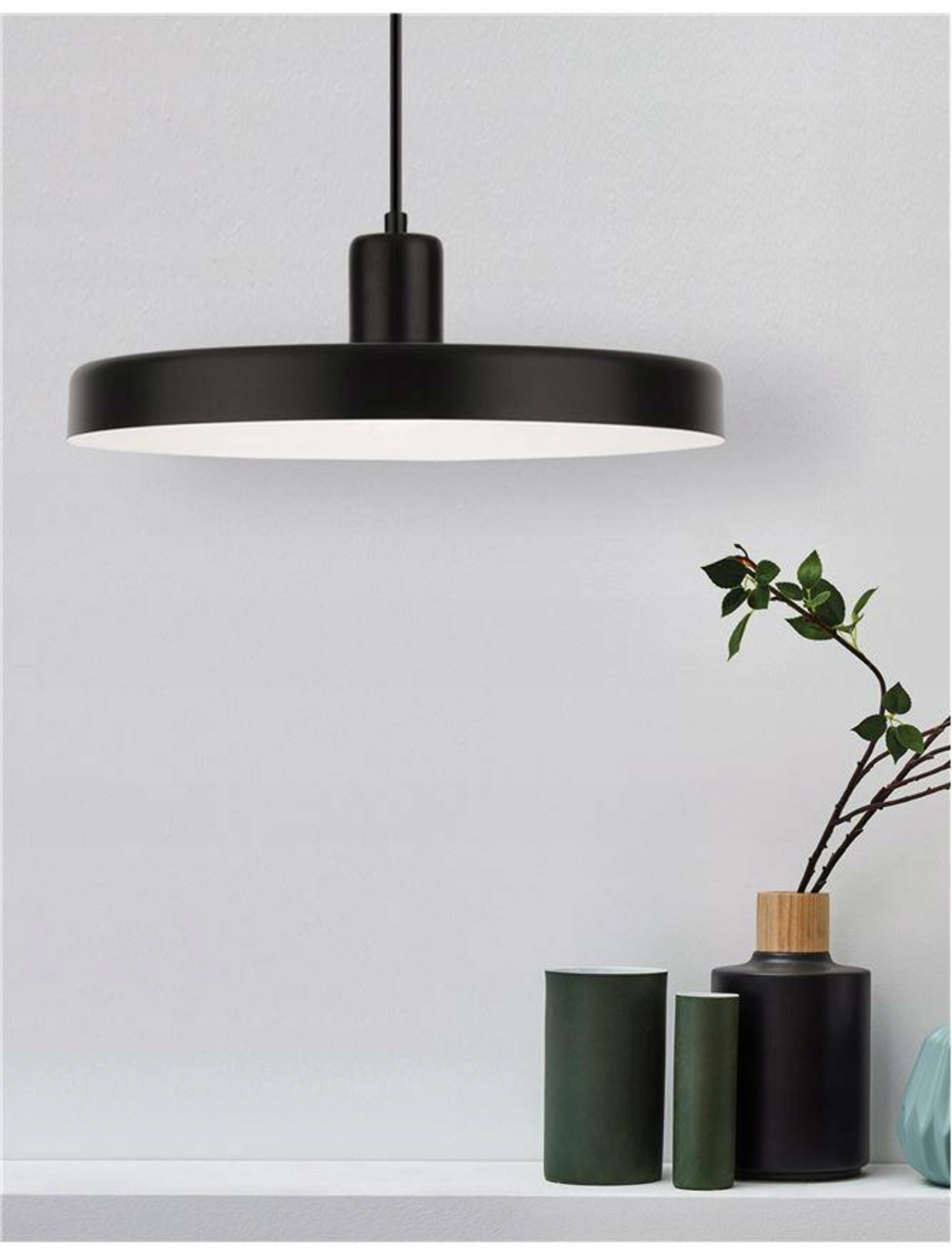 Nova Luce Moderní závěsné svítidlo Chioto v elegantním černém designu 1 x