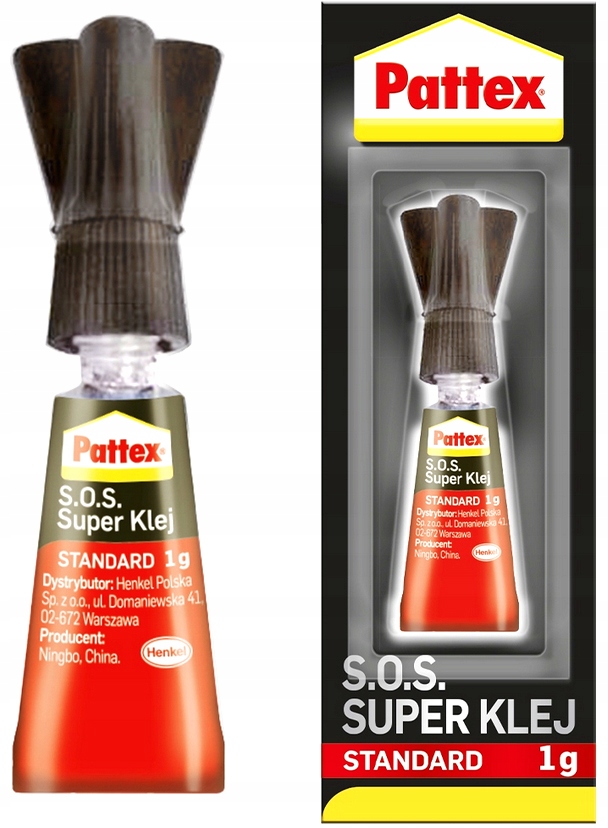 Mocny Klej Błyskawiczny Uniwersalny Szybkoschnący Sekundowy Pattex 1g