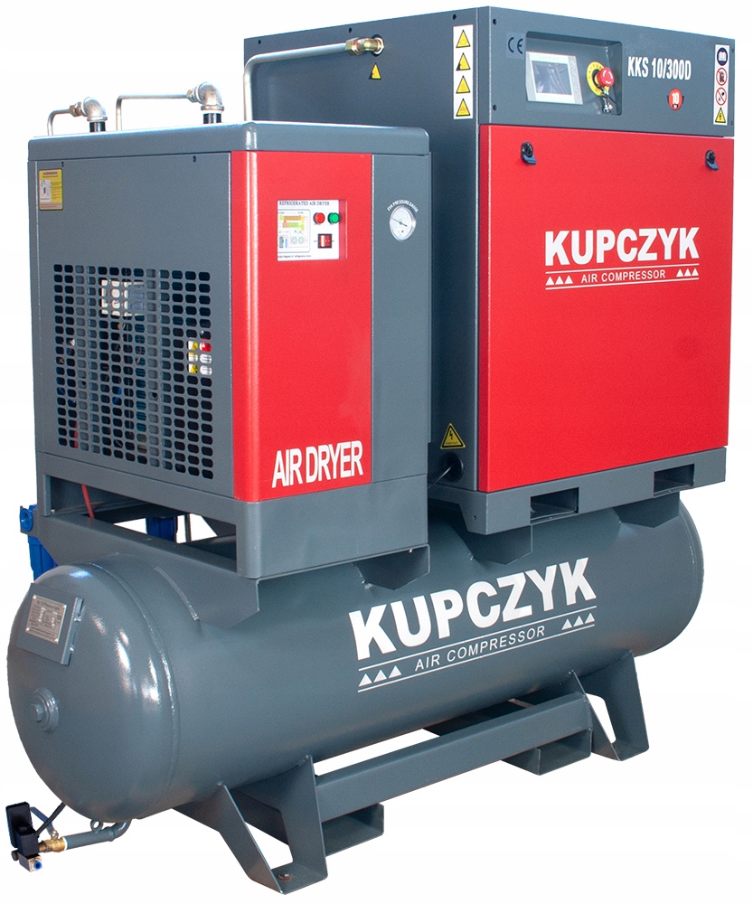 Kompresor śrubowy z osuszaczem ziębniczym Kupczyk KKS 10/300D 970 l/min Model KKS 10/300D