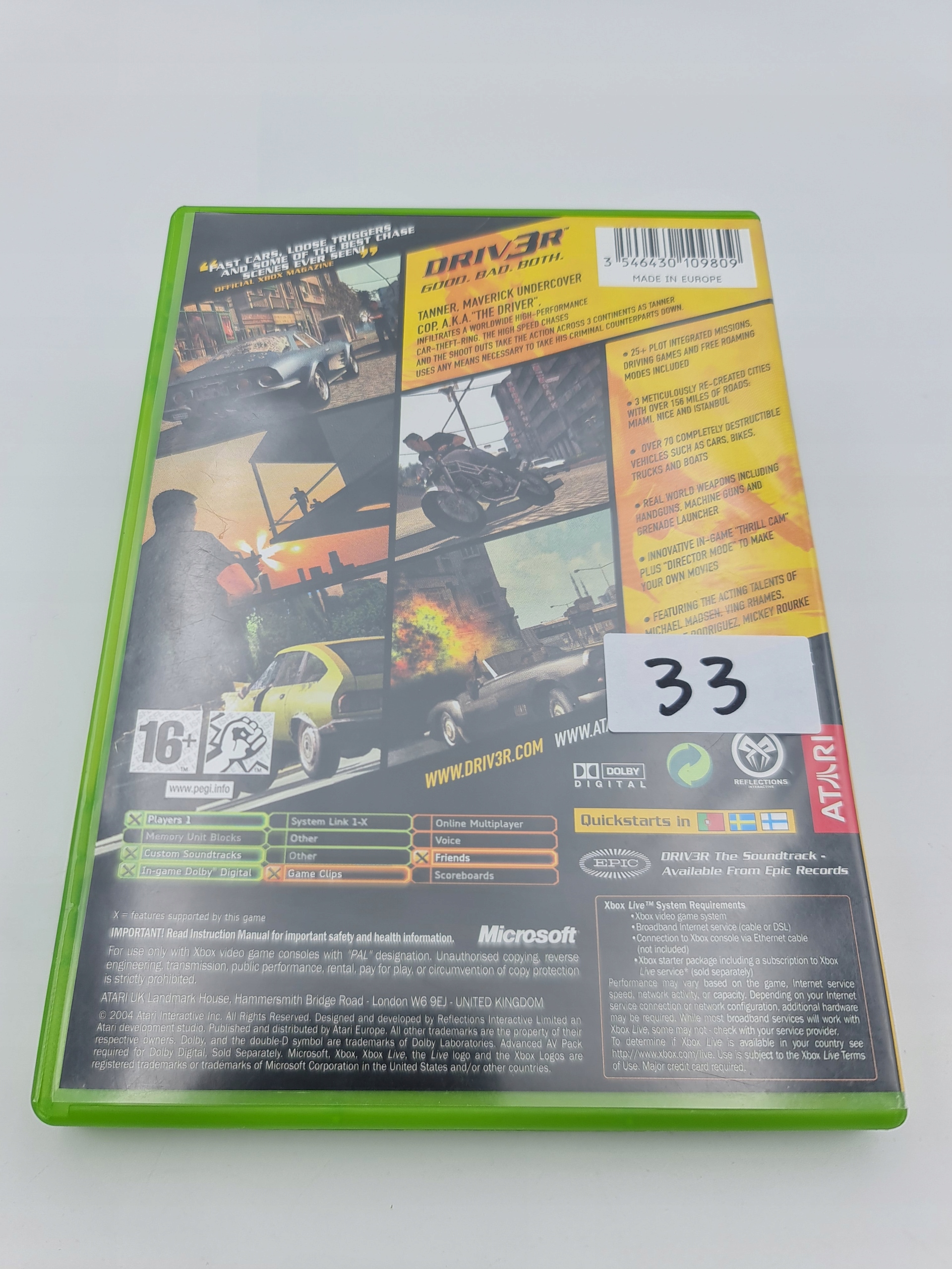 XBOX DRIVER 3 Platforma Xbox