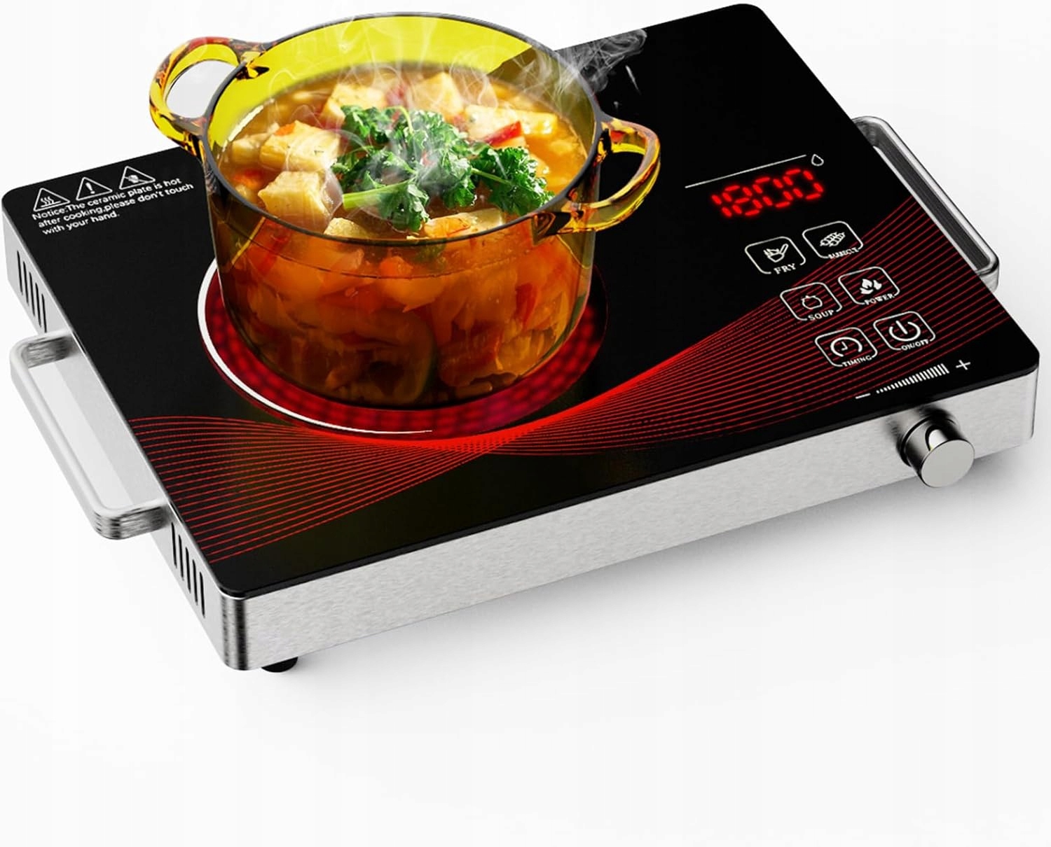 Płyta Indukcyjna Kuchenka Elektryczna 4TRYB Timer Wielofunkcyjna Indukcyjna