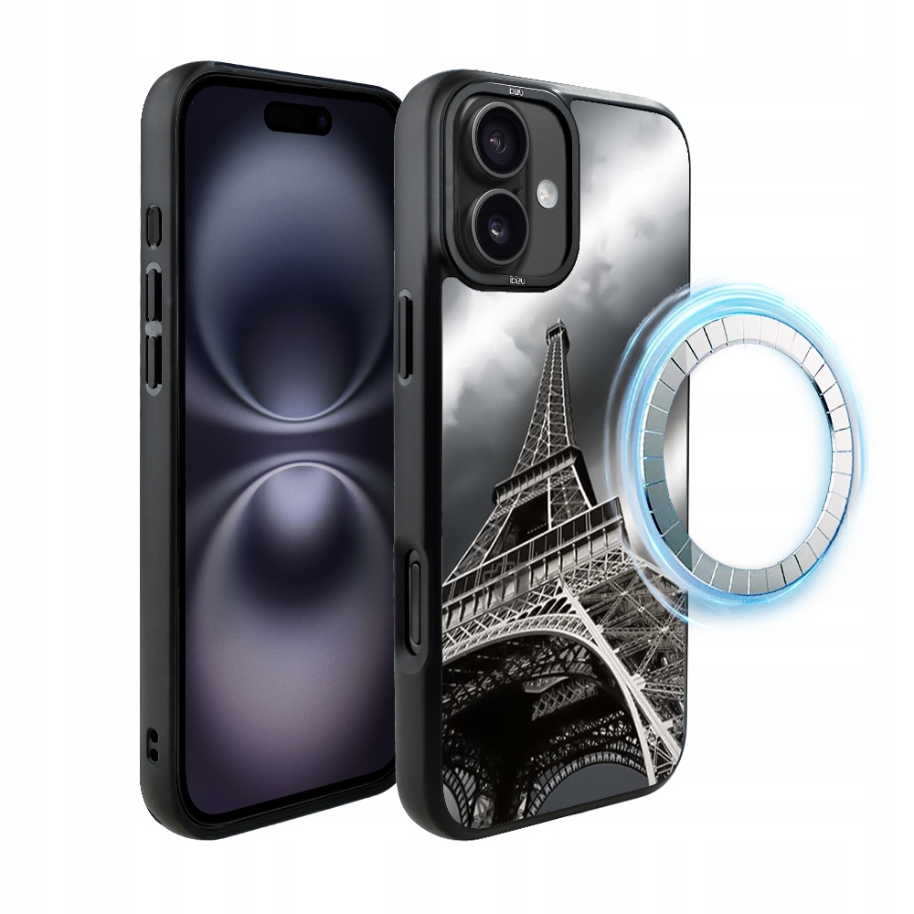 Pouzdro pro iPhone 16 Ibizu DropGuard Matt s MagSafe, Eiffelova věž