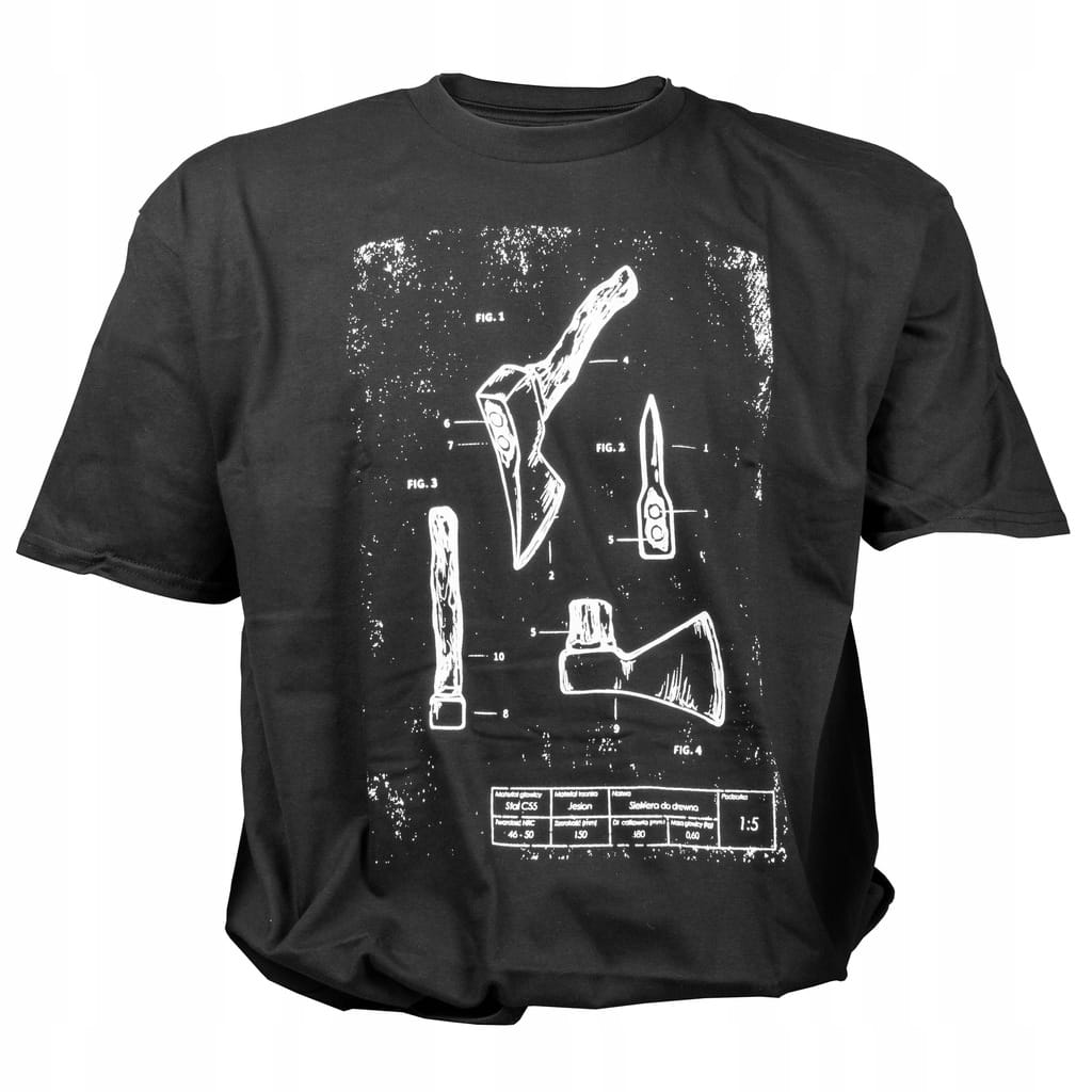 Koszulka Męska T-shirt TigerWood Tech-Axe XXL Czarna