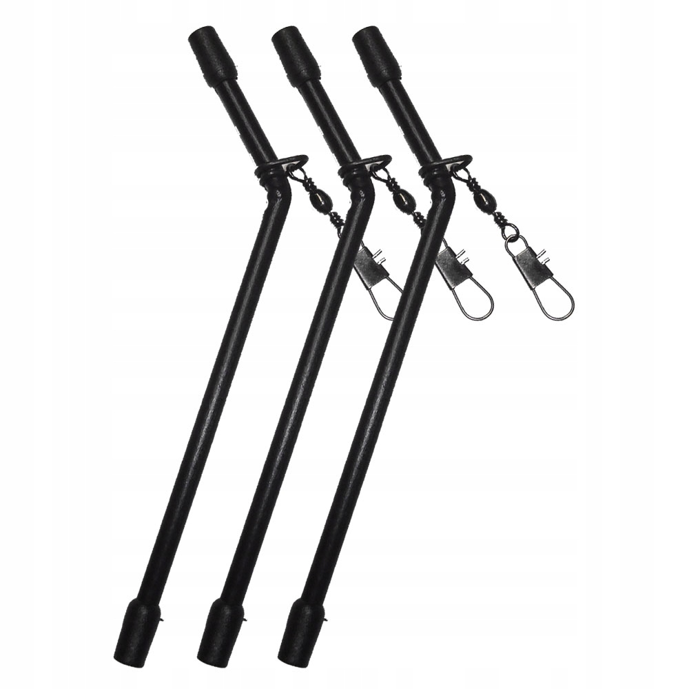 Pater noster czarny z krętlikiem 15cm 3szt