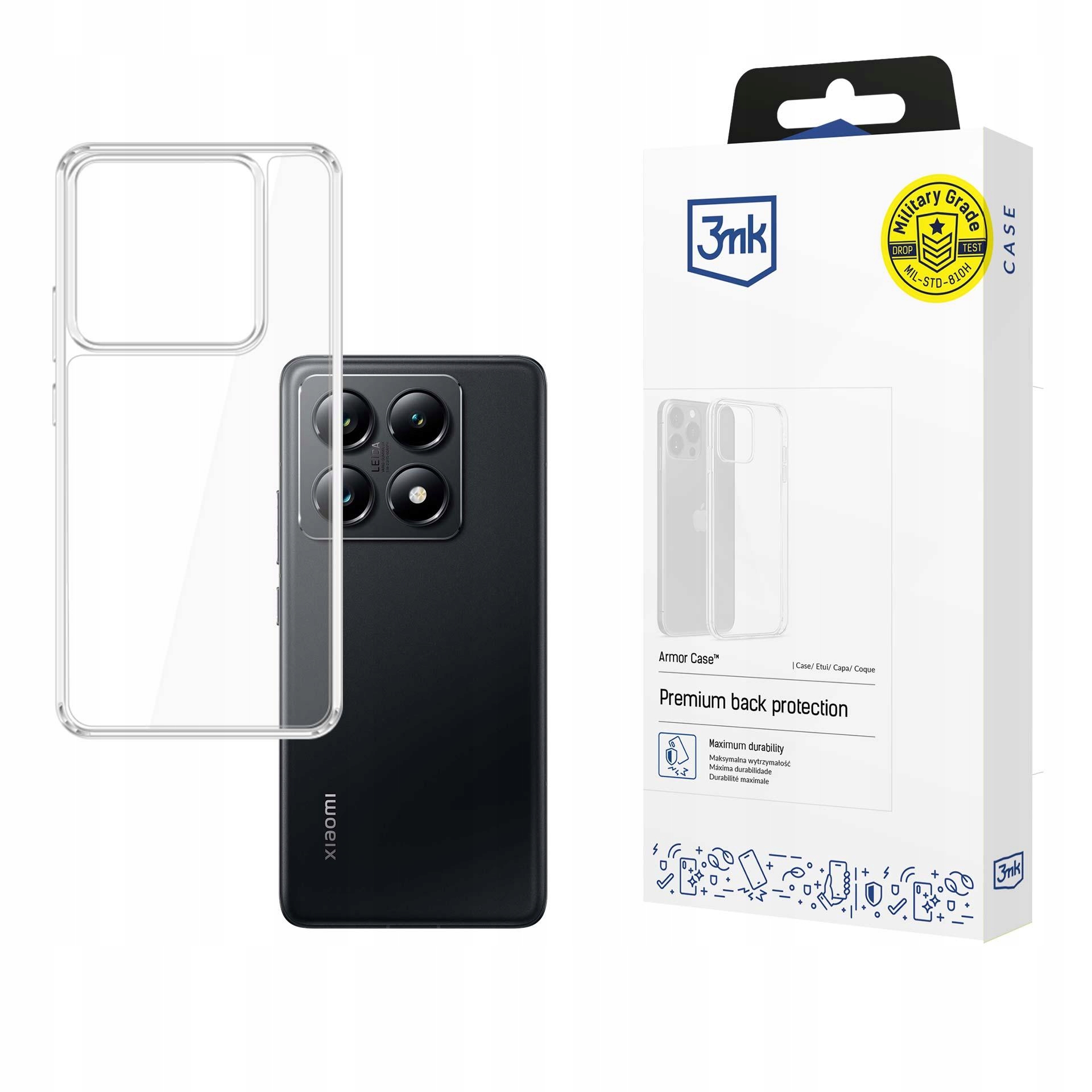 Etui 3mk Armor Case na Xiaomi 14T Pro przezroczyste 3mk Protection