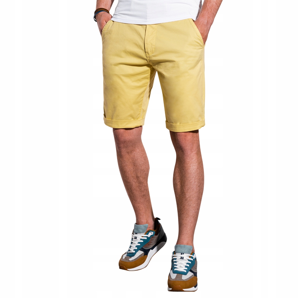 

Krótkie spodenki męskie casual W243 żółte M