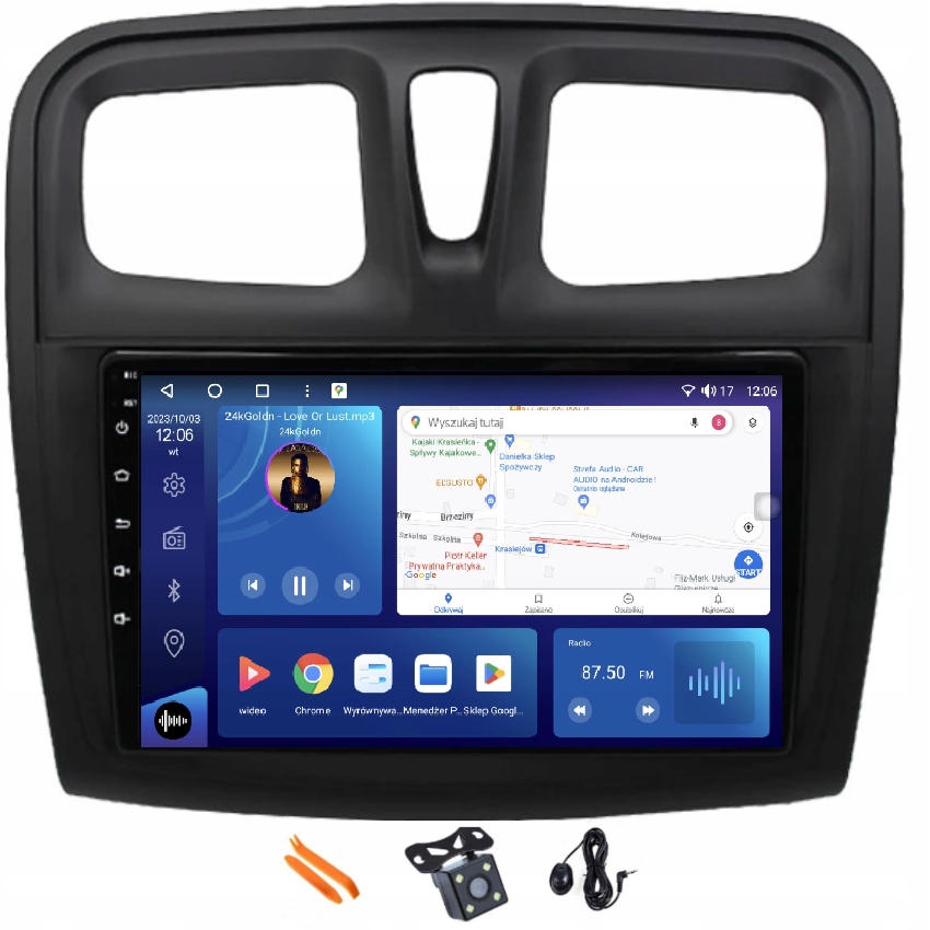 Rádio Android Navigácia M8250 Qled Carplay Lte Gps Renault Logan 2 12-20
